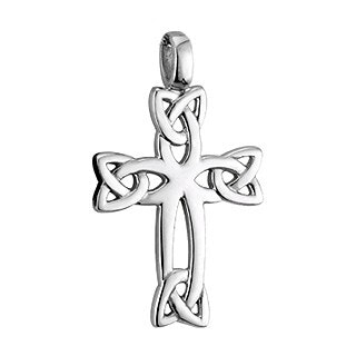 West Coast Jewelry Sterling Silver Cubic Zirconia Latin Cross Pendant 